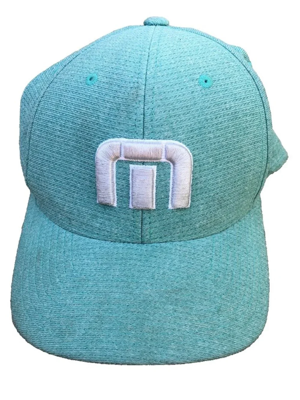 Vintage TRAVIS MATHEW Fitted Hat Men's L/XL Green FlexFit Cap Golf